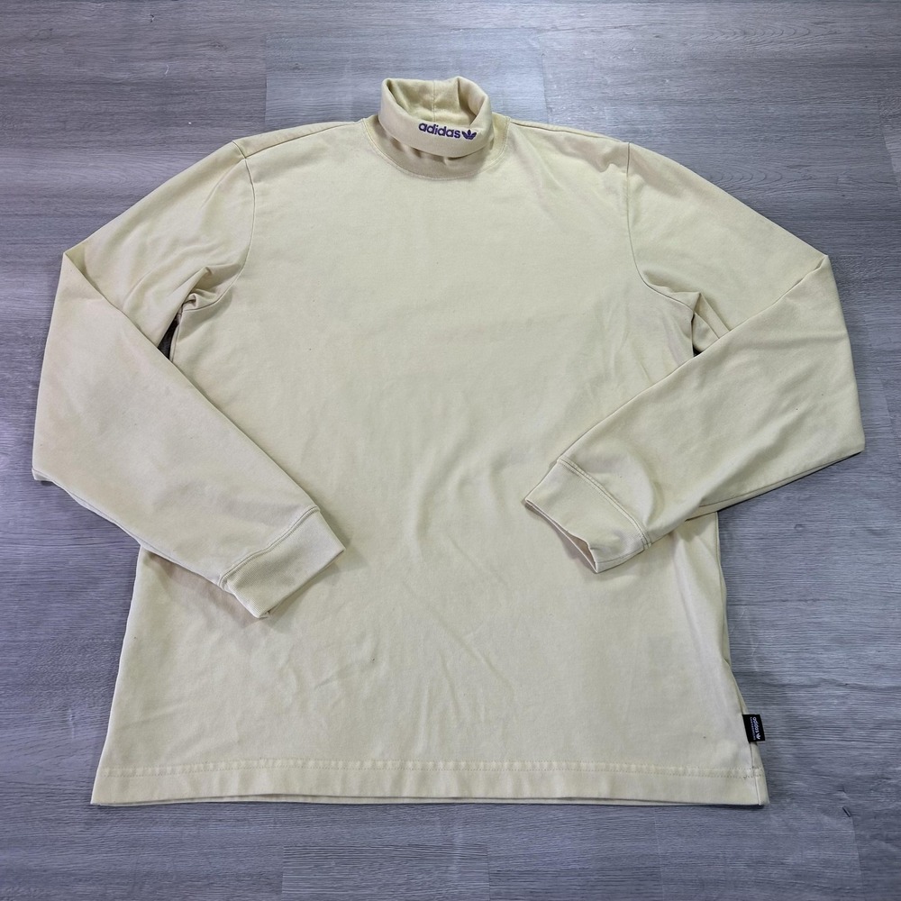Adidas Skateboarding Shirt Mens Large White Long Sleeve Turtleneck Top DU8323